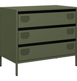 VidaXL Dressoir 68x39x58,5 cm koudgewalst staal olijfgroen