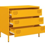 VidaXL Dressoir 68x39x58,5 cm koudgewalst staal mosterdgeel