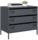 VidaXL Dressoir 68x39x58,5 cm koudgewalst staal antracietkleurig