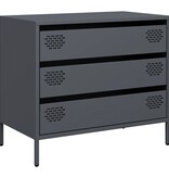 VidaXL Dressoir 68x39x58,5 cm koudgewalst staal antracietkleurig