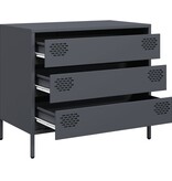 VidaXL Dressoir 68x39x58,5 cm koudgewalst staal antracietkleurig