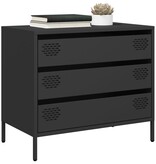 VidaXL Dressoir 68x39x58,5 cm koudgewalst staal zwart