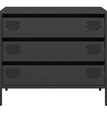 VidaXL Dressoir 68x39x58,5 cm koudgewalst staal zwart