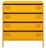 VidaXL Dressoir 68x39x73,5 cm koudgewalst staal mosterdgeel