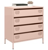VidaXL Dressoir 68x39x73,5 cm koudgewalst staal roze