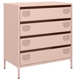 VidaXL Dressoir 68x39x73,5 cm koudgewalst staal roze