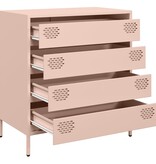 VidaXL Dressoir 68x39x73,5 cm koudgewalst staal roze