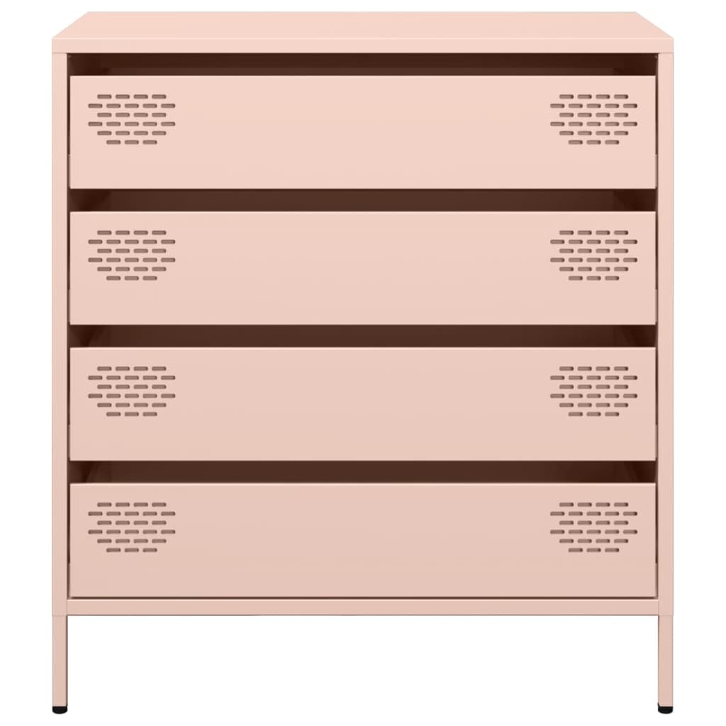 VidaXL Dressoir 68x39x73,5 cm koudgewalst staal roze