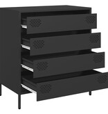 VidaXL Dressoir 68x39x73,5 cm koudgewalst staal zwart