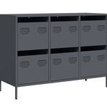 VidaXL Dressoir 101,5x39x73,5 cm koudgewalst staal antracietkleurig