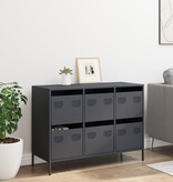 VidaXL Dressoir 101,5x39x73,5 cm koudgewalst staal antracietkleurig