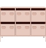 VidaXL Dressoir 101,5x39x73,5 cm koudgewalst staal roze