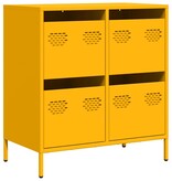 VidaXL Dressoir 68x39x73,5 cm koudgewalst staal mosterdgeel