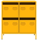 VidaXL Dressoir 68x39x73,5 cm koudgewalst staal mosterdgeel