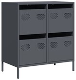 VidaXL Dressoir 68x39x73,5 cm koudgewalst staal antracietkleurig