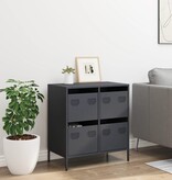 VidaXL Dressoir 68x39x73,5 cm koudgewalst staal antracietkleurig