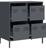 VidaXL Dressoir 68x39x73,5 cm koudgewalst staal antracietkleurig