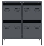VidaXL Dressoir 68x39x73,5 cm koudgewalst staal antracietkleurig