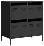 VidaXL Dressoir 68x39x73,5 cm koudgewalst staal zwart