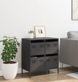 VidaXL Dressoir 68x39x73,5 cm koudgewalst staal zwart