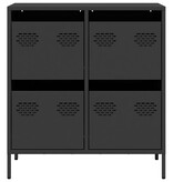 VidaXL Dressoir 68x39x73,5 cm koudgewalst staal zwart