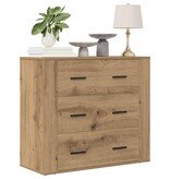 VidaXL Dressoir 80x33x70 cm bewerkt hout artisanaal eikenkleurig