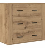 VidaXL Dressoir 80x33x70 cm bewerkt hout artisanaal eikenkleurig