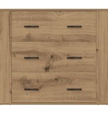 VidaXL Dressoir 80x33x70 cm bewerkt hout artisanaal eikenkleurig
