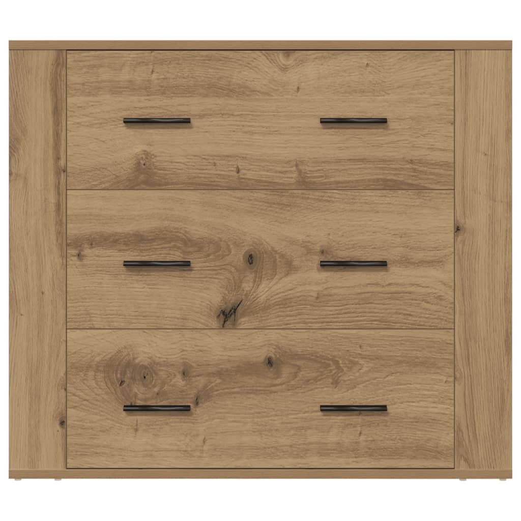 VidaXL Dressoir 80x33x70 cm bewerkt hout artisanaal eikenkleurig