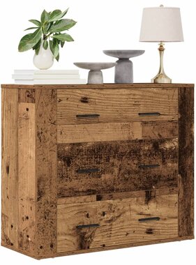 VidaXL Dressoir 80x33x70 cm bewerkt hout oud houtkleurig
