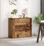 VidaXL Dressoir 80x33x70 cm bewerkt hout oud houtkleurig