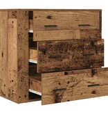 VidaXL Dressoir 80x33x70 cm bewerkt hout oud houtkleurig