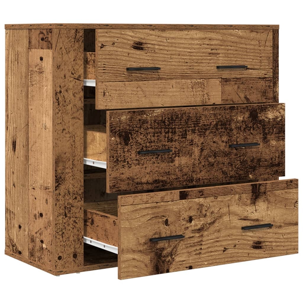 VidaXL Dressoir 80x33x70 cm bewerkt hout oud houtkleurig