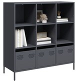 VidaXL Hoge kast 101,5x39x103,5 cm staal antracietkleurig
