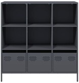 VidaXL Hoge kast 101,5x39x103,5 cm staal antracietkleurig