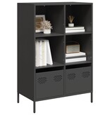 VidaXL Hoge kast 68x39x103,5 cm staal zwart
