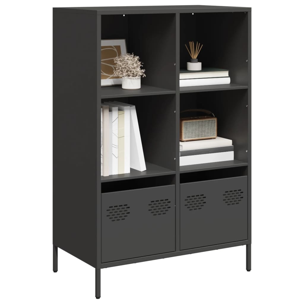 VidaXL Hoge kast 68x39x103,5 cm staal zwart