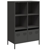 VidaXL Hoge kast 68x39x103,5 cm staal zwart