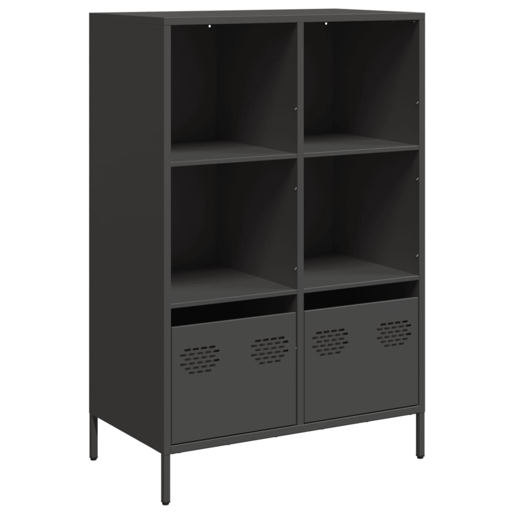 VidaXL Hoge kast 68x39x103,5 cm staal zwart