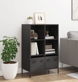 VidaXL Hoge kast 68x39x103,5 cm staal zwart