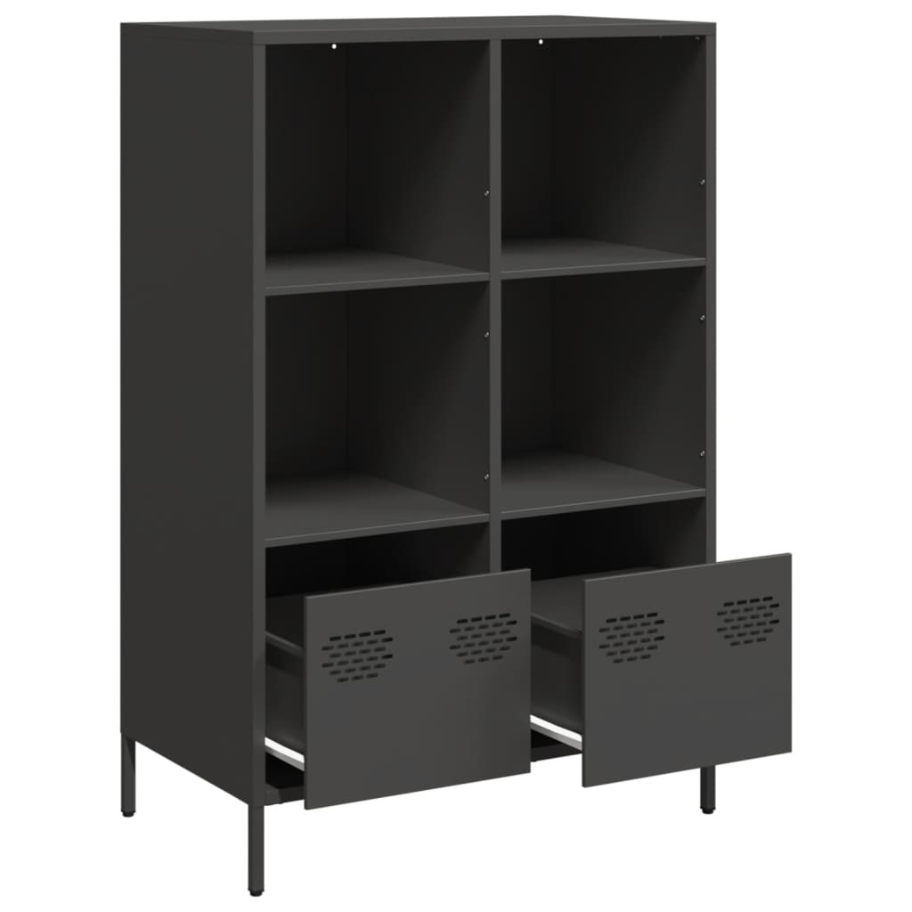VidaXL Hoge kast 68x39x103,5 cm staal zwart
