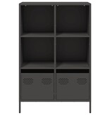 VidaXL Hoge kast 68x39x103,5 cm staal zwart