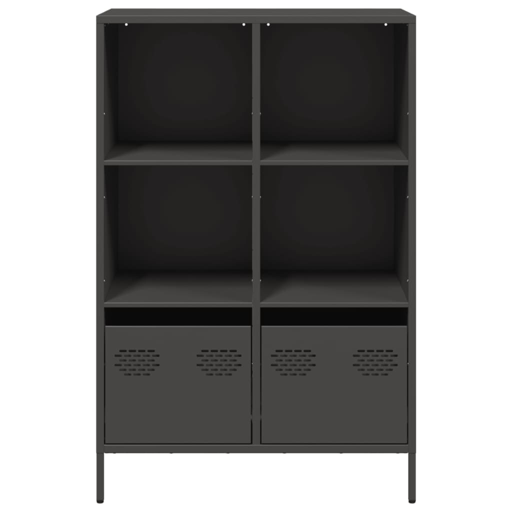 VidaXL Hoge kast 68x39x103,5 cm staal zwart