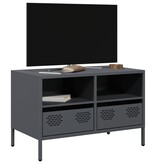 VidaXL Tv-meubel 68x39x43,5 cm koudgewalst staal antracietkleurig