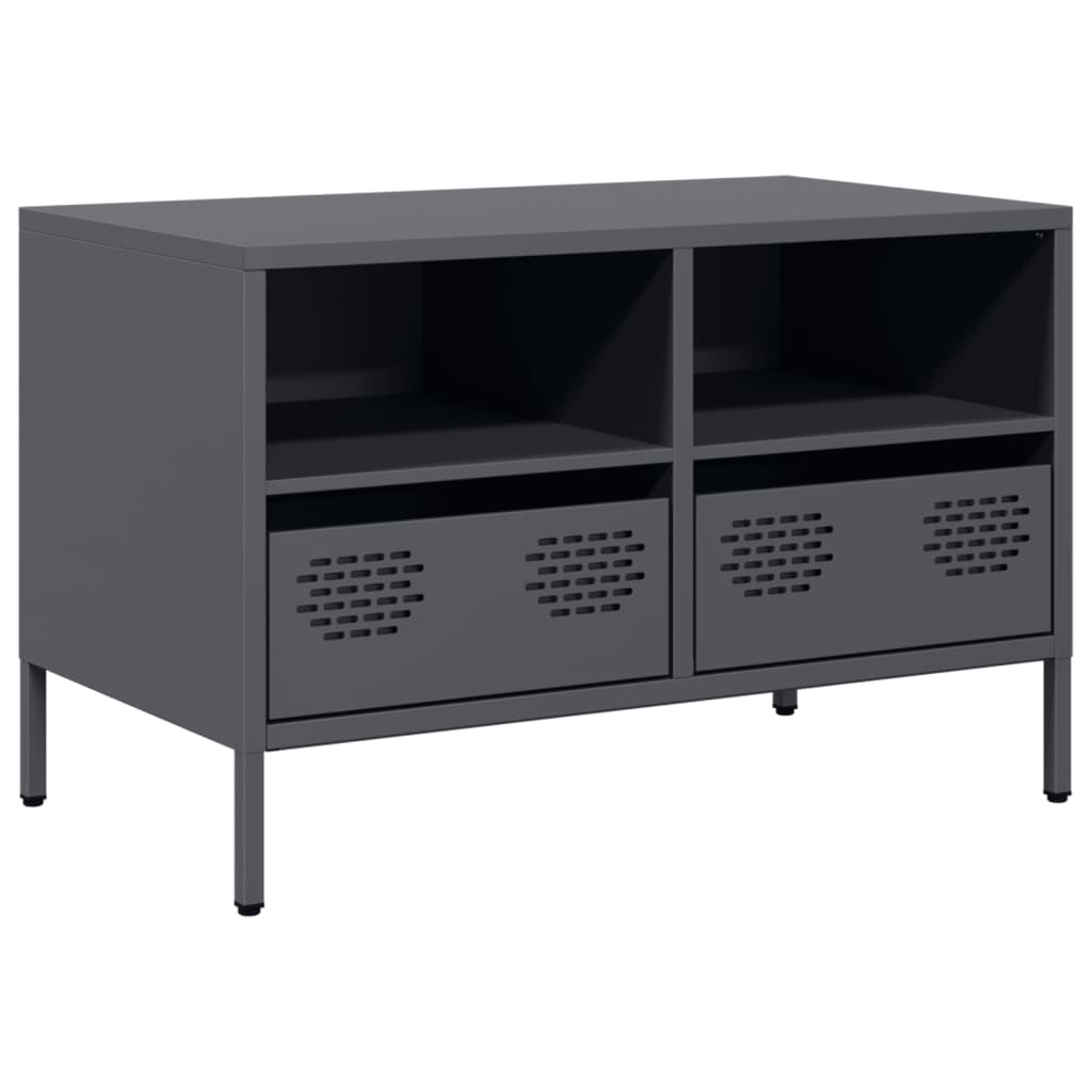 VidaXL Tv-meubel 68x39x43,5 cm koudgewalst staal antracietkleurig