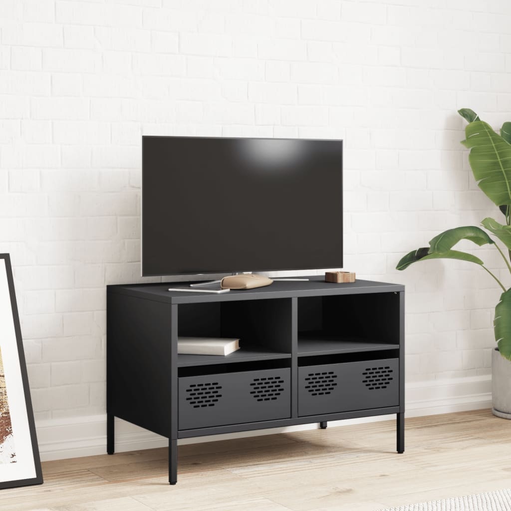 VidaXL Tv-meubel 68x39x43,5 cm koudgewalst staal antracietkleurig