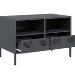 VidaXL Tv-meubel 68x39x43,5 cm koudgewalst staal antracietkleurig