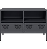 VidaXL Tv-meubel 68x39x43,5 cm koudgewalst staal antracietkleurig