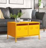 VidaXL Tv-meubel 68x50x43,5 cm koudgewalst staal mosterdgeel