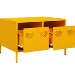 VidaXL Tv-meubel 68x50x43,5 cm koudgewalst staal mosterdgeel